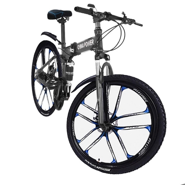 Mountain Bike 21 Speed 26in Folding Bike Double Disc Brake