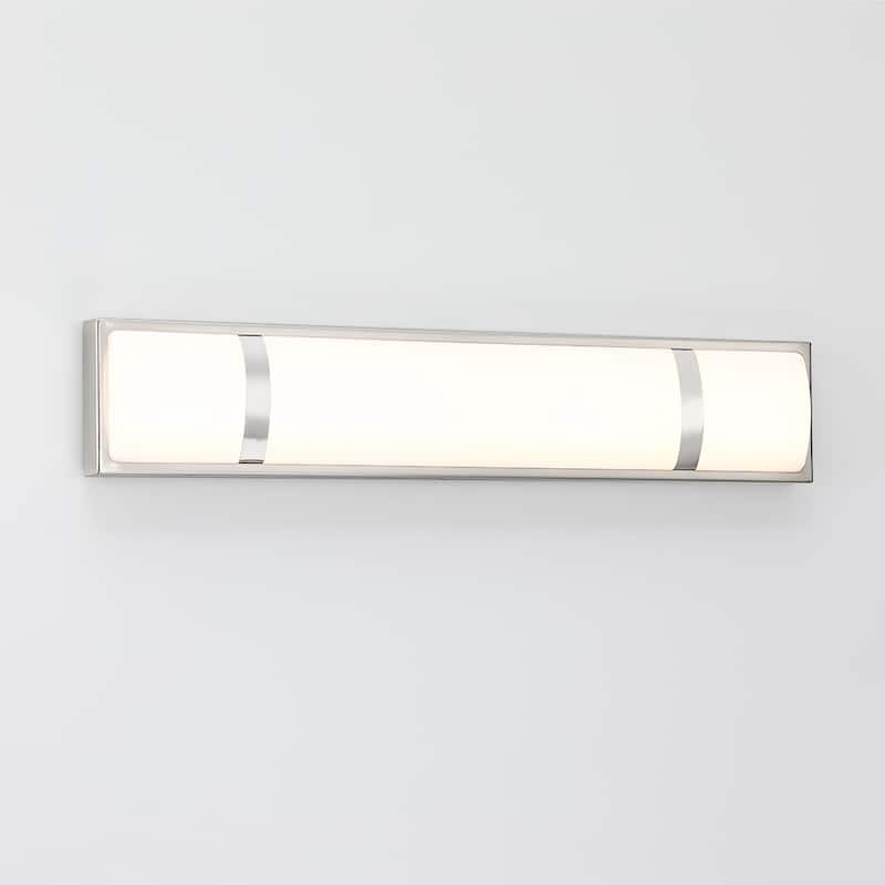 Brushed Nickel Modern/Contemporary LED Vanity Light Bar - 24"W - 24"W