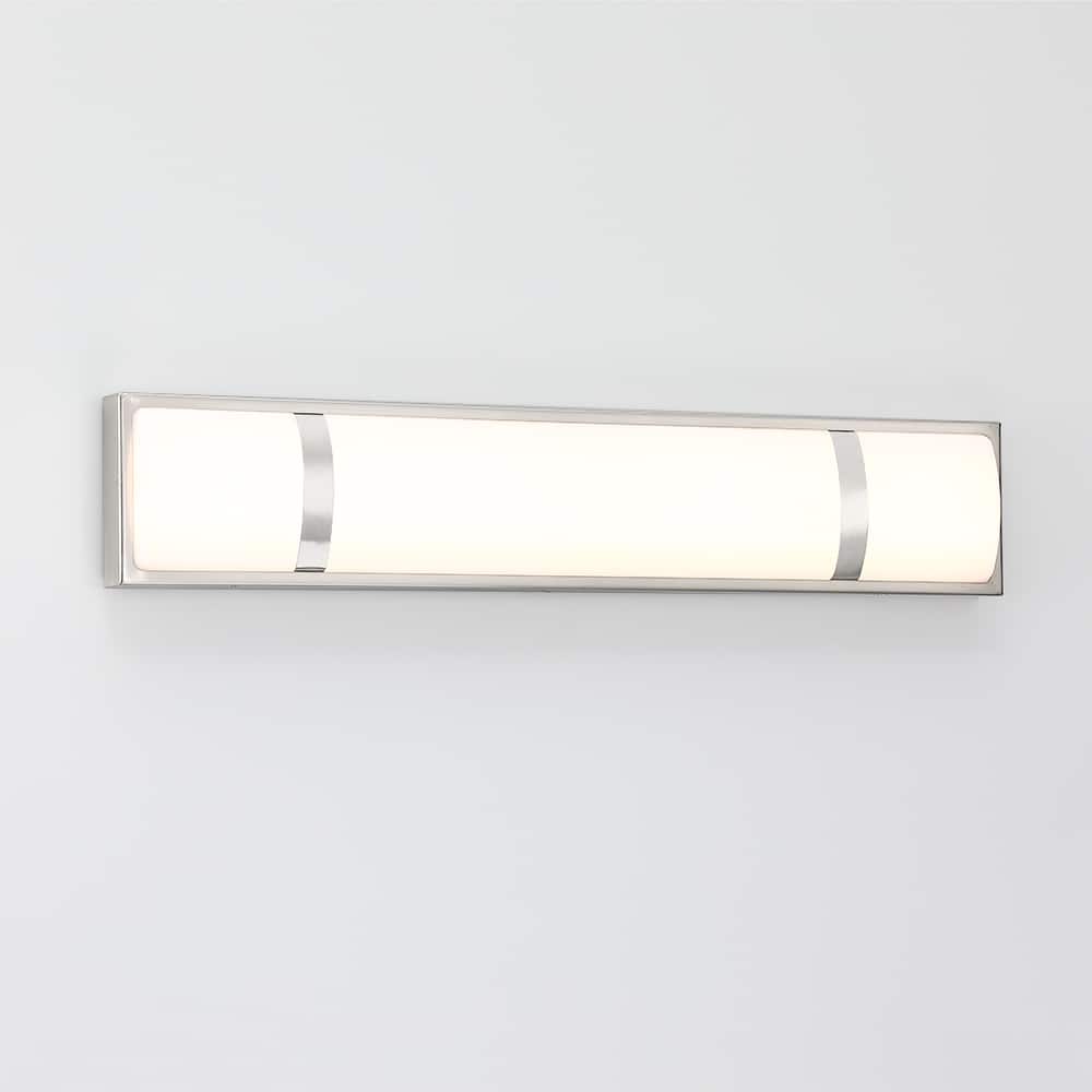Brushed Nickel Modern/Contemporary LED Vanity Light Bar - 24"W