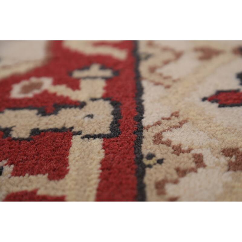 Red Oushak Indian Runner Rug Handmade Wool Carpet - 2'6"x 7'10"