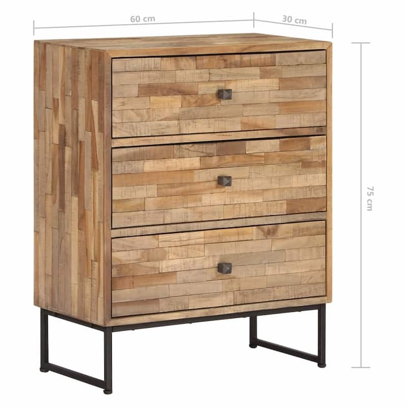 vidaXL Sideboard Reclaimed Teak Wood 23.6"x11.8"x29.5"