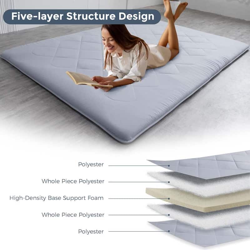 2.5 Inch Mattress Futon Roll Up Mattress,Camping Sleeping Pad