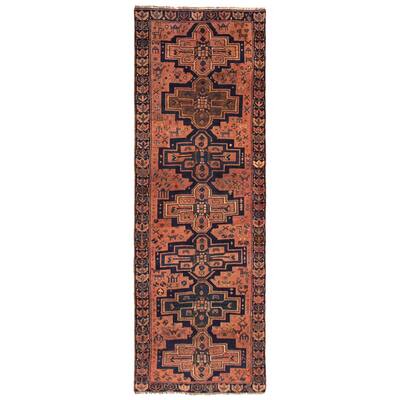 ECARPETGALLERY Hand-knotted Melis Vintage Copper Wool Rug - 3'7 x 10'2