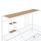 preview thumbnail 22 of 49, Sturdy Metal House Bed with Built-in Shelf & Grid, Semi-Enclosed Design for Better Sleep & Play, No Box Spring Required