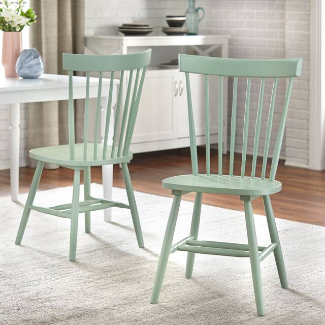Simple Living Venice Farmhouse Dining Chairs (Set of 2) - Mint