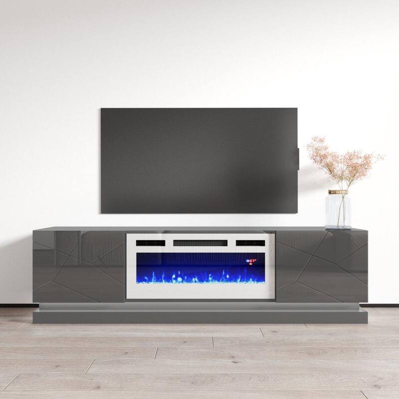 Shu WH-EF Electric Fireplace 71" TV Stand