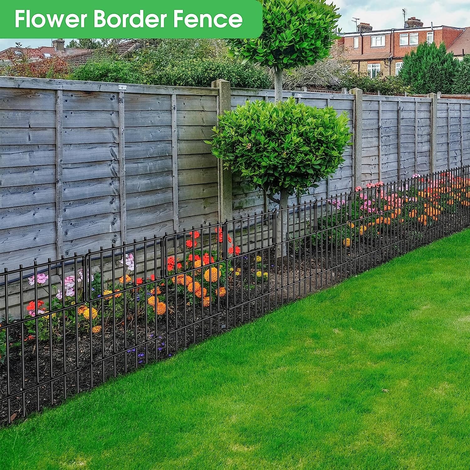 Rustproof Metal Wire Garden Border Fence T Shape 20PCS