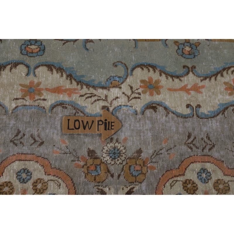Tabriz Vintage Persian Area Rug Handmade Wool Carpet - 8'7" x 11'5"