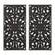 Madison Park Botanical Panel Distressed Carved Wood 2-piece Wall Decor Set