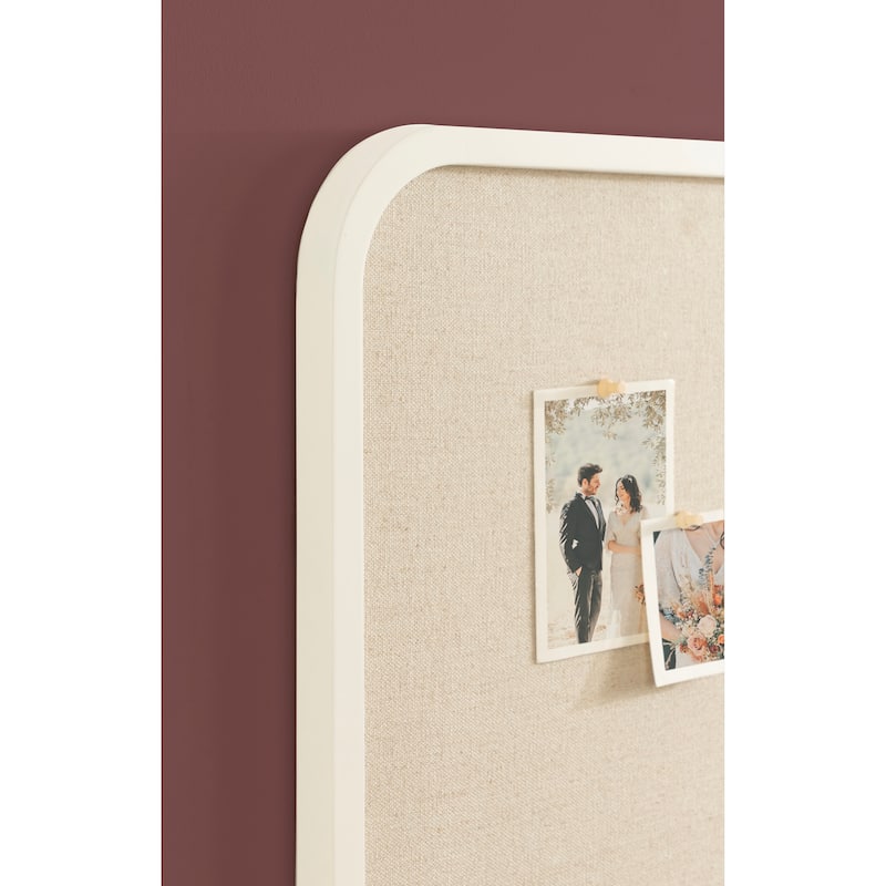 Kate and Laurel Hutton Wood Framed Fabric Pinboard