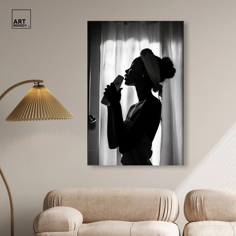 Bathroom Jam Session Canvas by Art Remedy, Gallery Wrapped