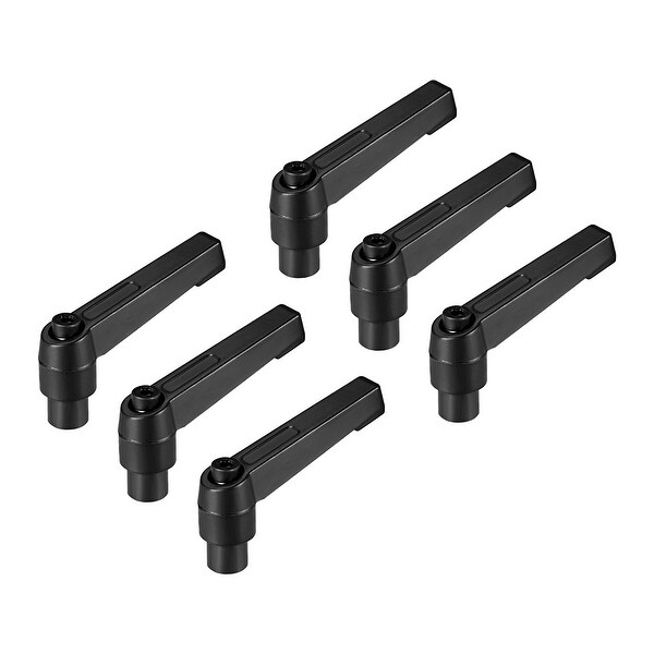 M6 Handle Adjustable Clamping Lever Thread Ratchet Female Threaded Stud 6 Pcs