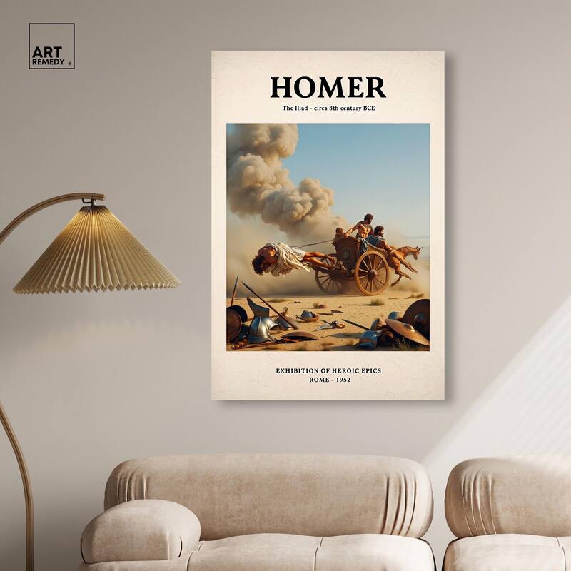 Iliad Illustrated Canvas by Art Remedy, Gallery Wrapped
