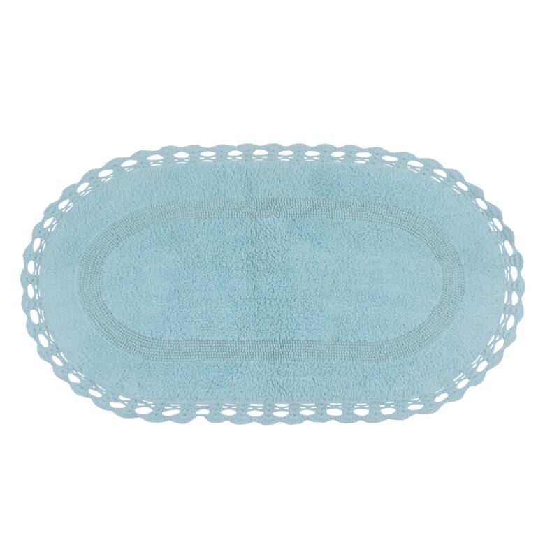 Hampton Contour Rug, Cotton Soft, Water Absorbent, Non Slip U Shape Contour Rug Machine Washable 20"x20" Contour