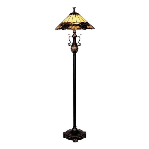 Landmark Lighting 724 Tiffany Two Light Up Floor Lamp From Landmark Lighting 724 Tiffany Two Light Up Floor Lamp From The Papillon Collection Floine Gold Free Shipping Today