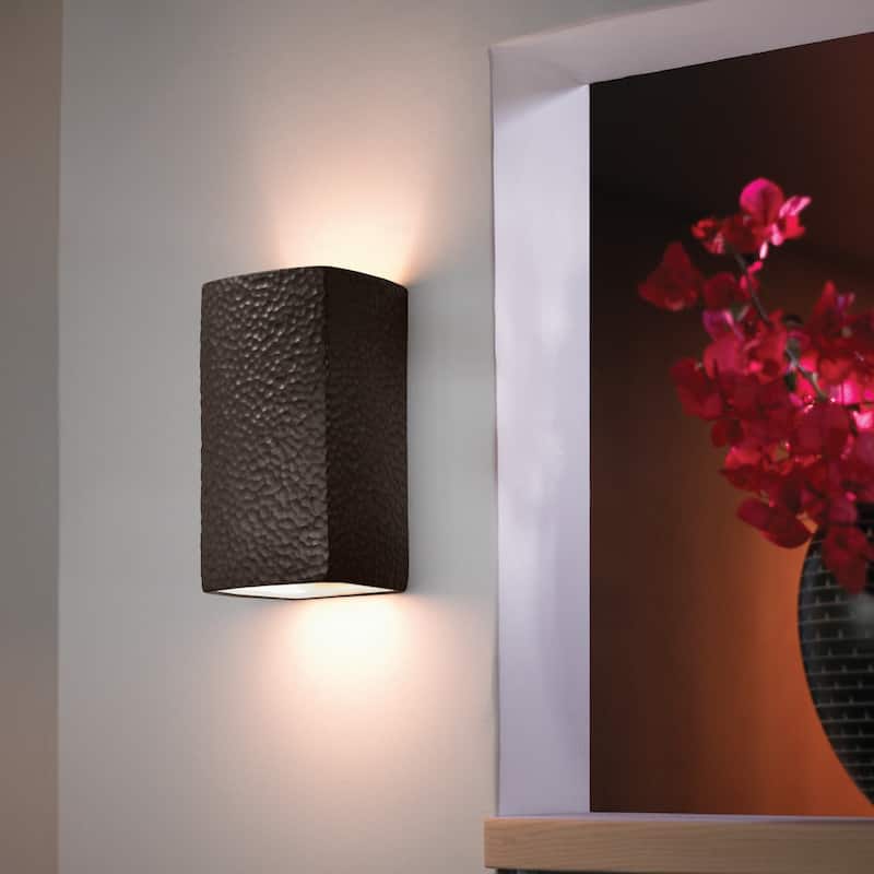 Copper Grove Stein Small Rectangular Iron Wall Sconce