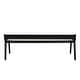preview thumbnail 4 of 4, Kee 60 Inch Dining Bench, Black Rubberwood Frame, Low Back, Cushioned Seat