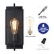 preview thumbnail 8 of 6, 1-Light Matte Black Indoor Modern Wall Sconce - 5 in. W x 13 in. H x 4 in. E