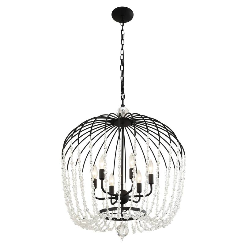 Varaluz Voliere 6-Light Crystal Tall Pendant