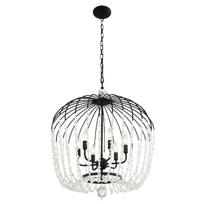 Varaluz Voliere 6-Light Crystal Tall Pendant