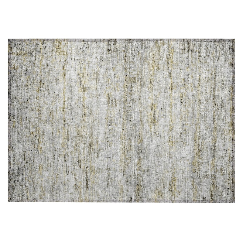 Machine Washable Indoor/ Outdoor Contemporary Solid Chantille Rug