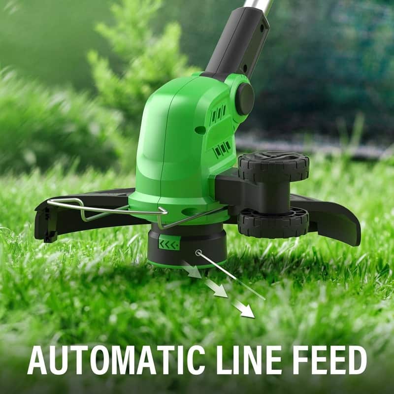 12" Cordless Lawn Mower with 8 Replacement Spool Trimmer Cords