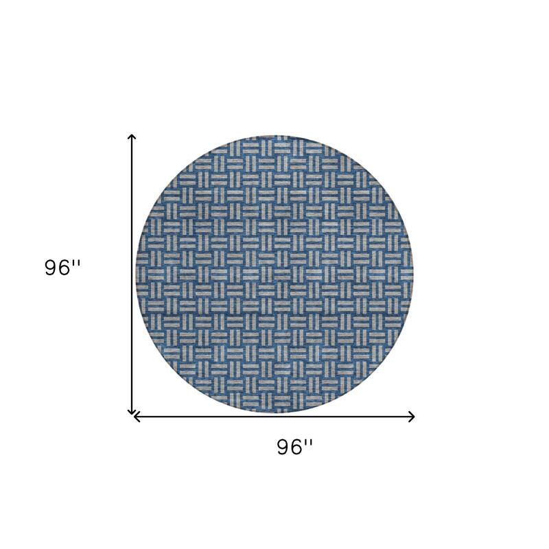 HomeRoots Geometric Transitional Rectangle Outdoor Rug