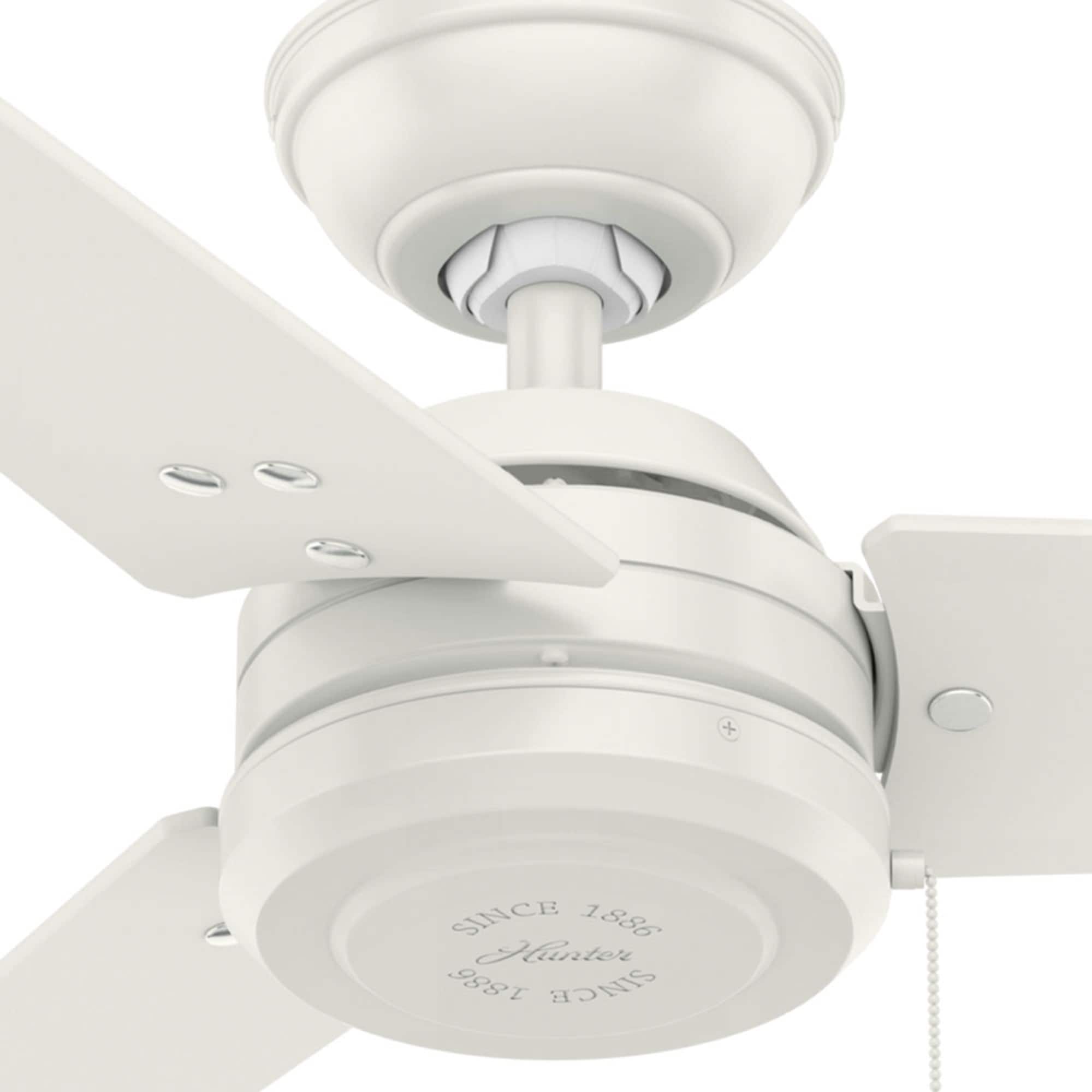 Hunter 52 Cassius Outdoor Ceiling Fan With Pull Chain Damp Rated Overstock 18002576