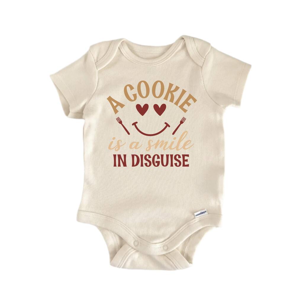 A Cookie Is A Smile In Disguise Baking - Baby Boy Girl Clothes Bodysuit Funny Cute Newborn