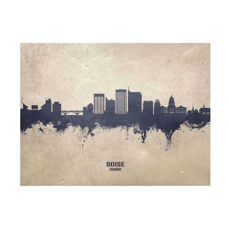 Michael Tompsett 'Boise Idaho Skyline Concrete' Canvas Art