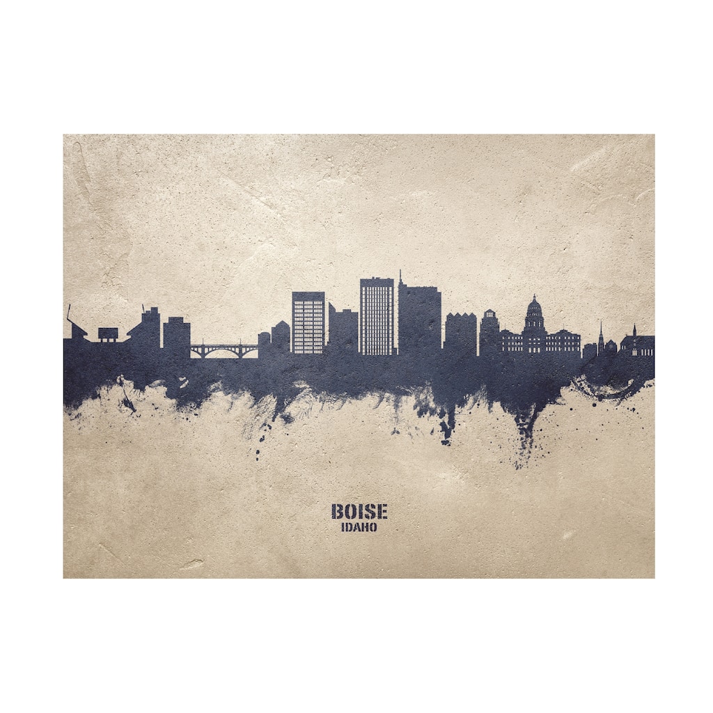Michael Tompsett 'Boise Idaho Skyline Concrete' Canvas Art
