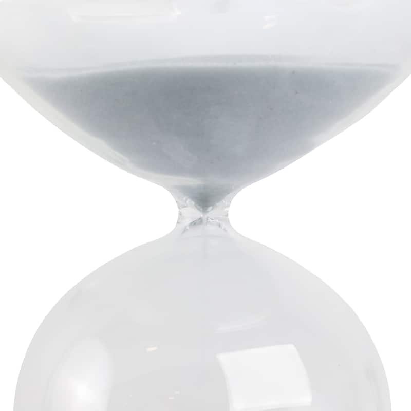 Glass Hourglass Timer Abstract Decorative Sculpture with Modern Design