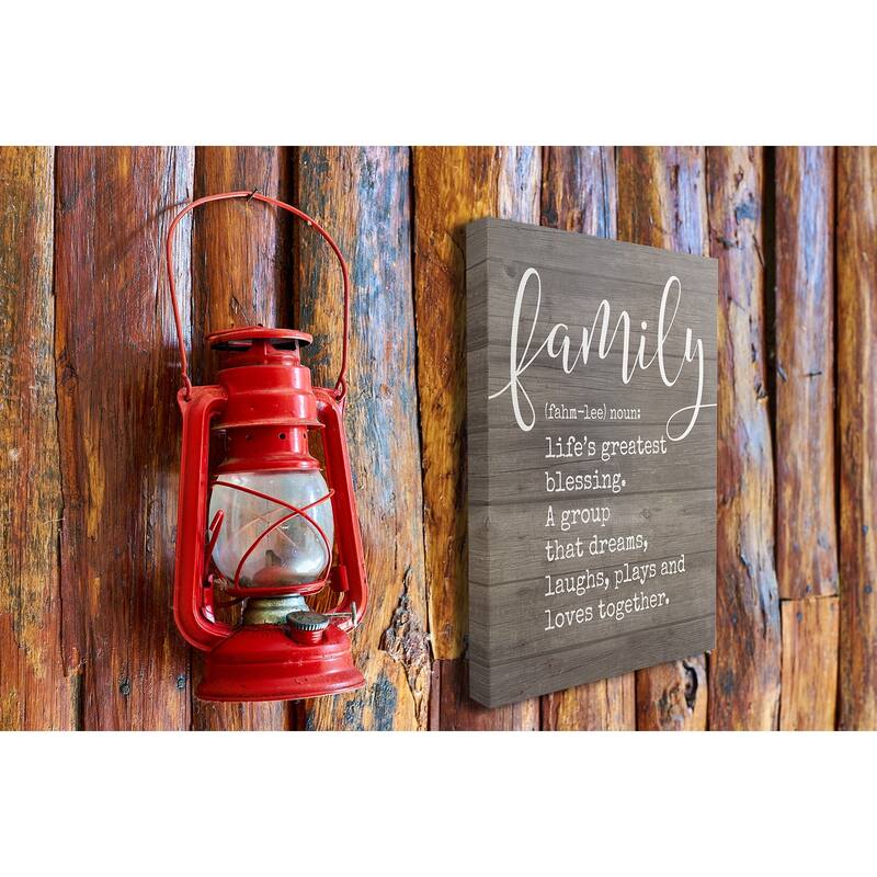 Stupell Family Definition Planked Wall Art