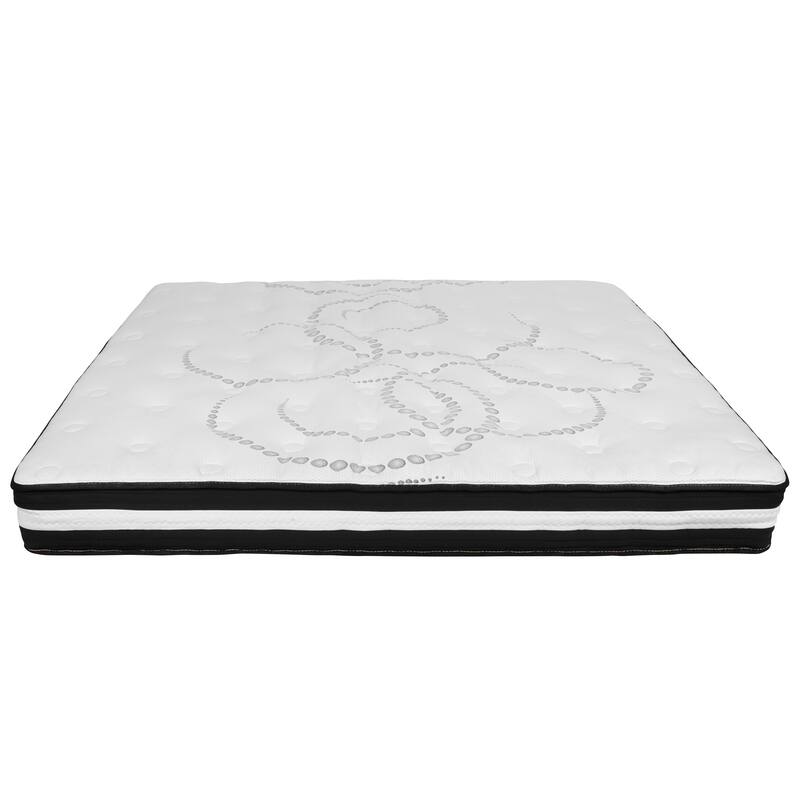 Platform Bed Frame; Pocket Spring Mattress & Memory Foam Topper