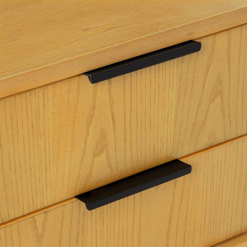 Wood Nightstand with 2 Drawers
