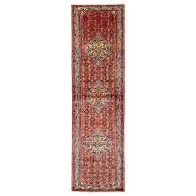 ECARPETGALLERY Hand-knotted Anatolian Red Wool Rug - 2' 9" x 9' 7"