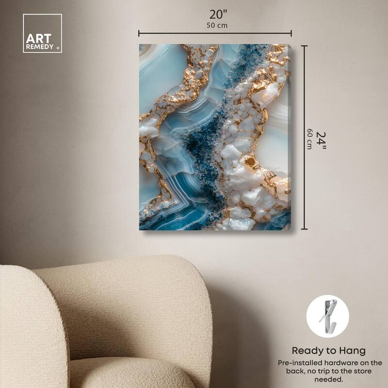 Lapis River Canvas by Art Remedy, Gallery Wrapped