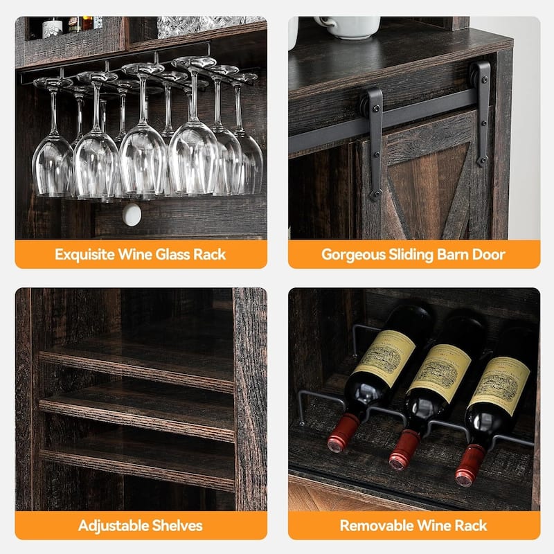 Farmhouse Coffee Bar Cabinet
