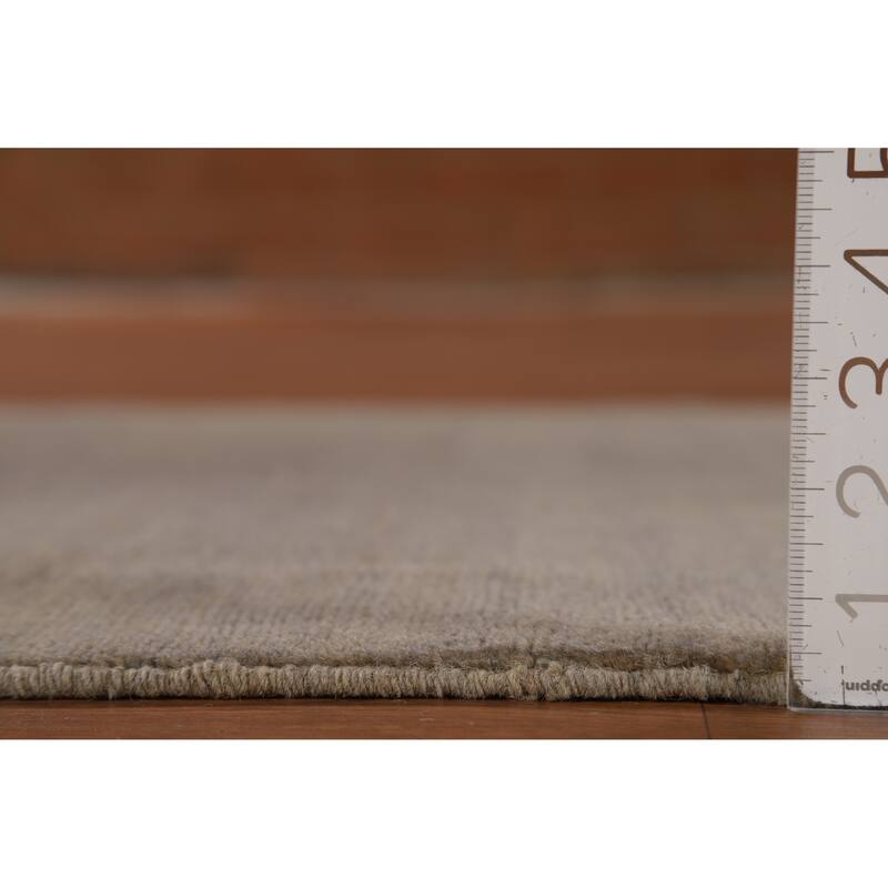 Hand Knotted Oriental 100% Wool Carpet Modern Modern Brown Gabbeh Runner Rug - 9' 9'' X 3' 2''