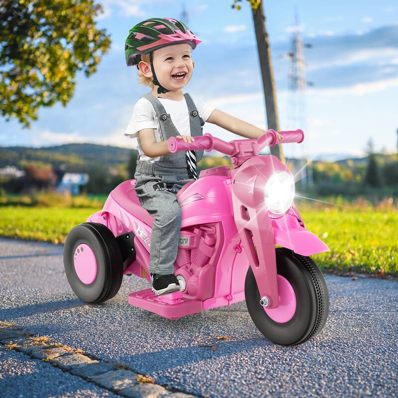 6V Kids Electric Ride on Motorcycle with Bubble Maker and Music - 32"x 14" x 17"