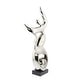 preview thumbnail 4 of 8, Silver Ceramic Dancing People Decorative Sculpture