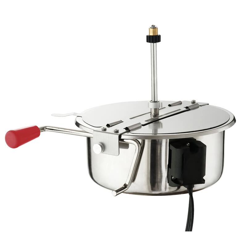 Popcorn Machine with Cart – 8oz Popper with Stainless-steel Kettle by Great Northern Popcorn (Red)