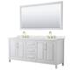 Option White / Giotto Quartz Top / Brushed Gold Hardware