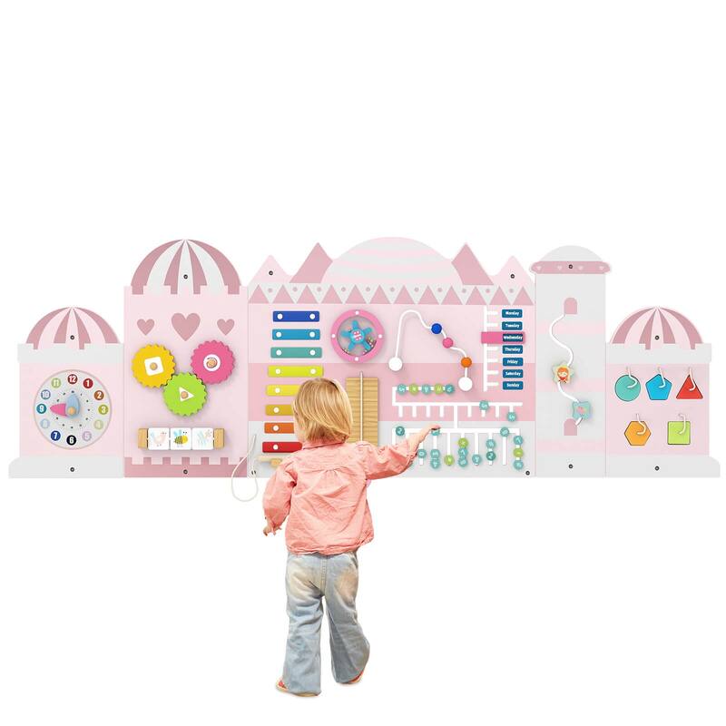 Costway 11-in-1 Montessori Wooden Sensory Board for Education and - See Details