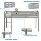 preview thumbnail 19 of 31, Costway Twin Low Loft Bunk Junior Bed Bedroom Wooden Guard Rail Ladder