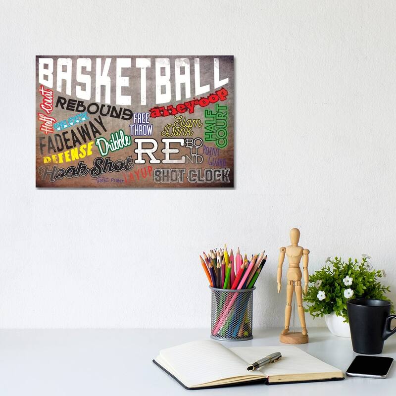 iCanvas "Basketball Slang" by 5by5collective Canvas Print - 8x12x0.75