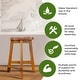 preview thumbnail 12 of 19, EcoDecors Shoji EarthyTeak Teak Wood Shower Stool