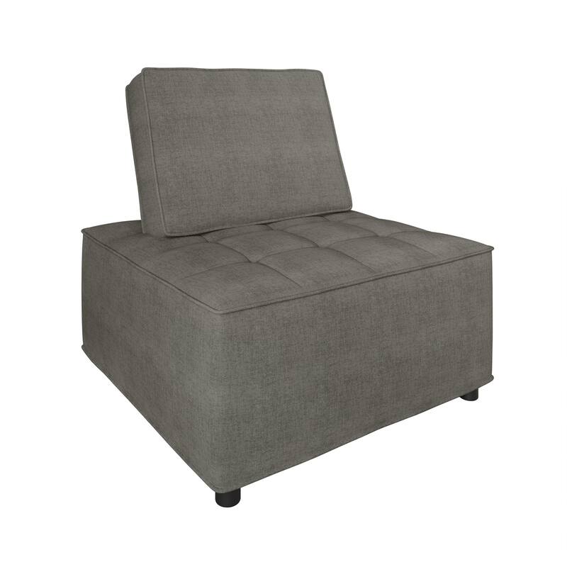 Clayfell Lancy Linen Tufted Square Accent Chair