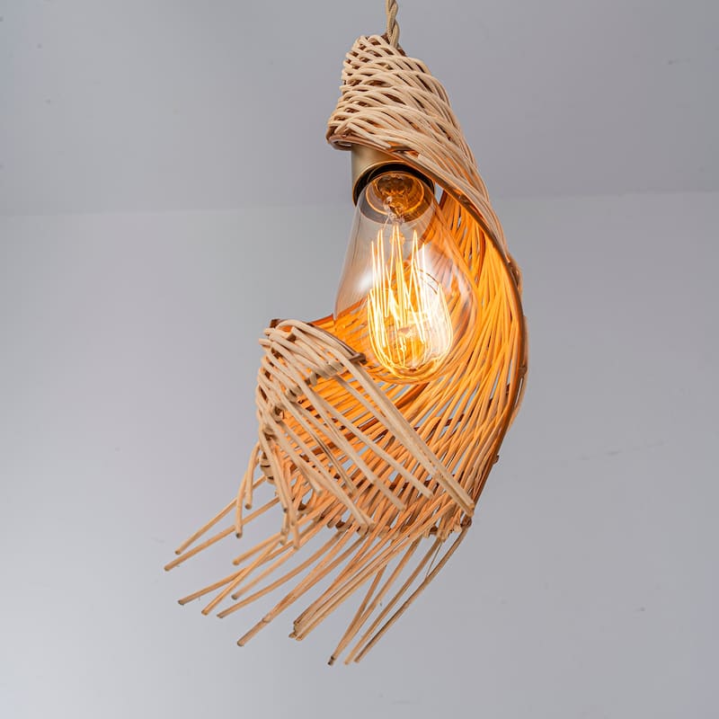 Dena 3-Light Modern Rattan Kitchen Island Pendant Light - 24 Inch Wide