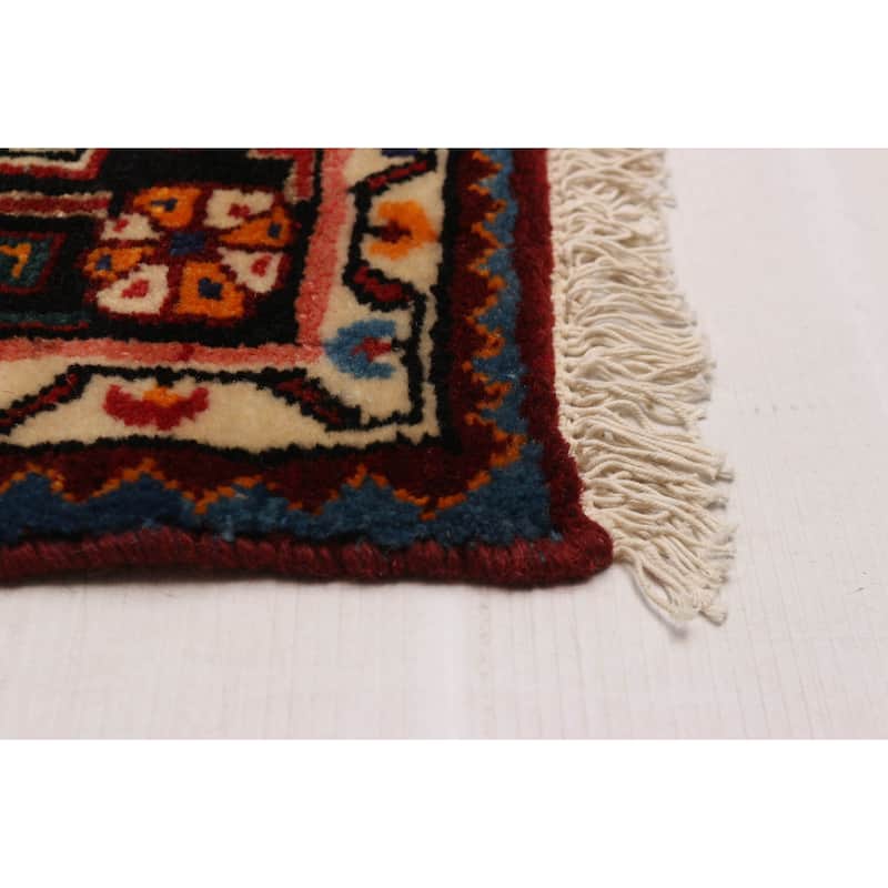 ECARPETGALLERY Hand-knotted Anatolian Vintage Black, Red Wool Rug - 3'7 x 6'0